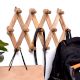 13 Peg Adjustable Foldable Wall Hanger Wooden Wall Mounted Cloth Hook
